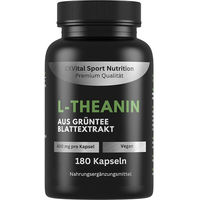 Produktbild von EXVital L-Theanin Kapseln, 180 vegane Kapseln, 400 mg pro Kapsel, aus Grüntee Blattextrakt, laktosefrei, glutenfrei und ohne Zusatzstoffe