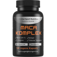 Produktbild von EXVital Maca Komplex mit Tribulus terrestris, Shilajit, L-Arginin und Vitamin B vegan ohne Zusatzstoffe 120 Kapseln