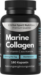 EXVital Marine Collagen Kapseln mit Vitamin C, laktosefrei und glutenfrei, 180 Kapseln – Bild 1 von 3
