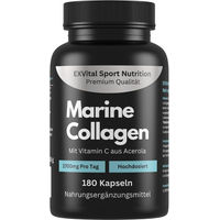 Produktbild von EXVital Marine Collagen Kapseln mit Vitamin C, laktosefrei und glutenfrei, 180 Kapseln