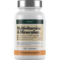 Produktbild von EXVital Multivitamin und Mineralien Tabletten mit 27 Wirkstoffen vegan glutenfrei laktosefrei und ohne Zusatzstoffe