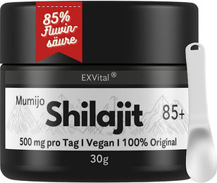 EXVital Mumijo Shilajit Harz Pulver vegan ohne Zusatzstoffe 30 g – Bild 1 von 4