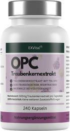 EXVital OPC Traubenkernextrakt Kapseln vegan ohne Zusatzstoffe 240 Stück – Bild 1 von 1
