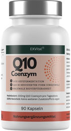 EXVital Q10 Coenzym Ubiquinol Kapseln hochdosiert 200 mg vegan – Bild 1 von 4