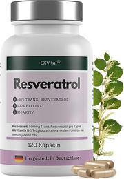 EXVital Resveratrol Kapseln vegan ohne Zusatzstoffe 120 Stück – Bild 1 von 4