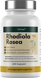 EXVital Rhodiola Rosea Kapseln vegan ohne Zusatzstoffe 180 Stück – Bild 1 von 3