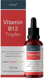 EXVital Vitamin B12 Tropfen mit Methylcobalamin glutenfrei und laktosefrei – Bild 1 von 3