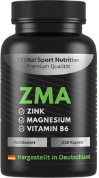 EXVital ZMA Kapseln mit Magnesium, Zink und Vitamin B6 Komplex für Sportler, vegan und ohne Zusatzstoffe, 210 Kapseln – Bild 1 von 4