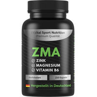 Produktbild von EXVital ZMA Kapseln mit Magnesium, Zink und Vitamin B6 Komplex für Sportler, vegan und ohne Zusatzstoffe, 210 Kapseln