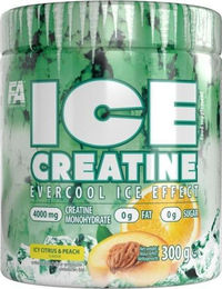 FA Nutrition Ice Creatine Monohydrat Pulver Icy Citrus Peach 300 g zuckerfrei und fettfrei – Bild 1 von 2