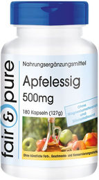 Fair & Pure Apfelessig Kapseln vegan ohne Zusatzstoffe 180 Stück – Bild 1 von 2