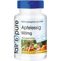 Produktbild von Fair & Pure Apfelessig Kapseln vegan ohne Zusatzstoffe 180 Stück