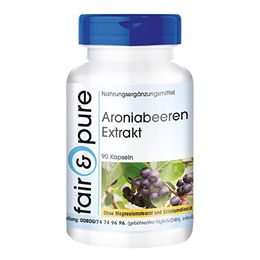 Fair & Pure Aroniabeeren Extrakt 300 mg Kapseln 90 Stück vegan ohne Zusatzstoffe – Bild 1 von 2
