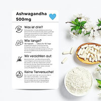 Produktbild von Fair & Pure Ashwagandha Extrakt 1000 mg Kapseln, 180 Stück, vegan und ohne Zusatzstoffe