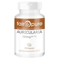 Produktbild von Fair & Pure Auricularia Judasohr 1300 mg Kapseln vegan ohne Zusatzstoffe 120 Stück