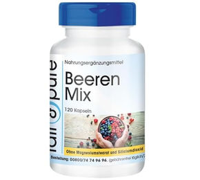 Fair & Pure Beeren Mix Superfood-Mischung mit 8 Beeren und Spirulina, 120 Kapseln, vegan und ohne Zusatzstoffe – Bild 1 von 2