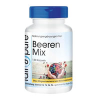 Produktbild von Fair & Pure Beeren Mix Superfood-Mischung mit 8 Beeren und Spirulina, 120 Kapseln, vegan und ohne Zusatzstoffe