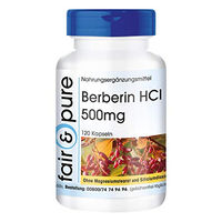 Produktbild von Fair & Pure Berberin HCL 500 mg Kapseln mit Zink, 120 Stück, vegan und ohne Zusatzstoffe