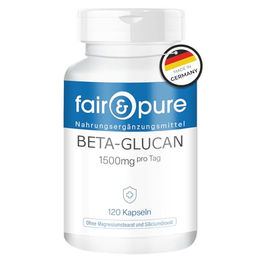 Fair & Pure Beta-Glucan aus Hafer 500mg Kapseln, 120 Stück, vegan und ohne Zusatzstoffe – Bild 1 von 4