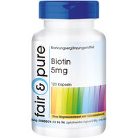 Produktbild von fair-pure Biotin 5mg Kapseln vegan glutenfrei laktosefrei 120 Stück