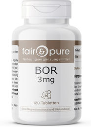fair - pure Bor 3mg Tabletten vegan ohne Zusatzstoffe 120 Stück – Bild 1 von 1