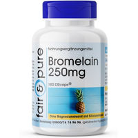 Produktbild von Fair&Pure Bromelain 250 mg Kapseln vegan ohne Zusatzstoffe 180 Stück