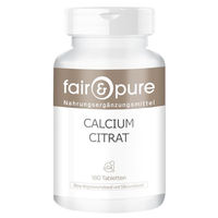 Produktbild von Fair & Pure Calciumcitrat Tabletten für Kinder, 900 mg Calcium Tagesdosis, 180 Stück, vegan und ohne Zusatzstoffe