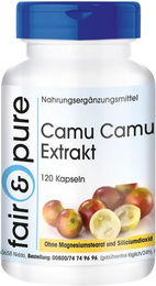 fair - pure Camu Camu Extrakt 500 mg Kapseln vegan ohne Zusatzstoffe 120 Stück – Bild 1 von 1