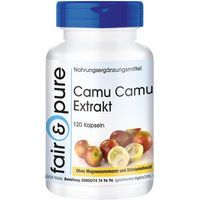 Produktbild von fair - pure Camu Camu Extrakt 500 mg Kapseln vegan ohne Zusatzstoffe 120 Stück