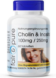 Fair & Pure Cholin & Inositol Tabletten vegan ohne Zusatzstoffe 60 Stück – Bild 1 von 1
