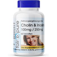 Produktbild von Fair & Pure Cholin & Inositol Tabletten vegan ohne Zusatzstoffe 60 Stück