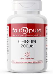 Fair & Pure Chrom 200µg Tabletten 180 Stück glutenfrei und laktosefrei – Bild 1 von 1