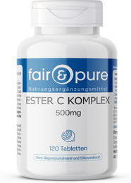 Fair & Pure Ester C Komplex Tabletten vegan ohne Zusatzstoffe 120 Stück – Bild 1 von 1
