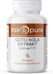 fair - pure Gotu Kola Extrakt 500 mg Kapseln vegan ohne Zusatzstoffe 180 Stück – Bild 1 von 1