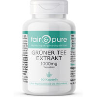 Produktbild von Fair & Pure Grüner Tee Extrakt 1000 mg Kapseln 90 Stück vegan ohne Zusatzstoffe