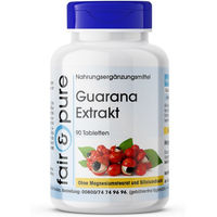 Produktbild von Fair & Pure Guarana Extrakt 300 mg Tabletten vegan ohne Zusatzstoffe 90 Stück