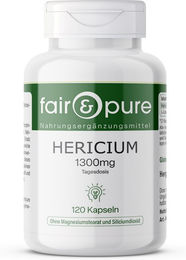fair - pure Hericium 1300mg Kapseln vegan ohne Zusatzstoffe 120 Stück – Bild 1 von 1