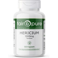 Produktbild von fair - pure Hericium 1300mg Kapseln vegan ohne Zusatzstoffe 120 Stück