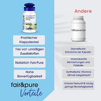 Produktbild von Fair & Pure Hyaluronsäure 400 mg Kapseln, 60 Stück, vegan und ohne Zusatzstoffe