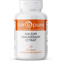 Produktbild von fair-pure Kalium Magnesium Citrat Kapseln vegan ohne Zusatzstoffe 180 Stück