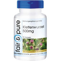 Produktbild von Fair & Pure Klettenwurzel 500 mg Kapseln ohne Zusatzstoffe