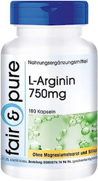 Fair & Pure L-Arginin Kapseln vegan ohne Zusatzstoffe 180 Stück – Bild 1 von 2