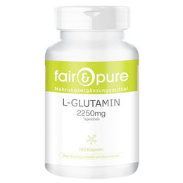Fair & Pure L-Glutamin Kapseln vegan ohne Zusatzstoffe 180 Stück – Bild 1 von 3