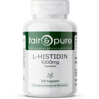 Produktbild von fair - pure L-Histidin 1000 mg Kapseln vegan ohne Zusatzstoffe 120 Stück