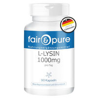 Produktbild von Fair & Pure L-Lysin 72 mg Kapseln vegan ohne Zusatzstoffe 90 Stück