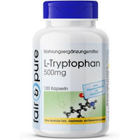 Produktbild von fair - pure L-Tryptophan 500mg Kapseln vegan ohne Zusatzstoffe 120 Stück