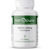 Produktbild von fair - pure NADH 20mg Sublingual Tabletten Vegan ohne Zusatzstoffe