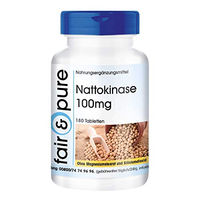 Produktbild von Fair & Pure Nattokinase 100mg Tabletten vegan ohne Zusatzstoffe 180 Stück