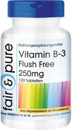 fair - pure Niacin Vitamin B3 250mg Tabletten vegan ohne Zusatzstoffe 120 Stück – Bild 1 von 1