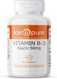 fair - pure Niacin Vitamin B3 50 mg Tabletten vegan ohne Zusatzstoffe – Bild 1 von 1